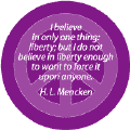 PEACE QUOTE: Not Force Liberty--PEACE SIGN KEY CHAIN