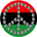 Peace Sign made with small Martin Luther King, Jr. Pictures and African American colors--Martin Luther King, Jr. CAP