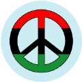 PEACE SIGN: African American Flag Colors Light Blue Background--COFFEE MUG