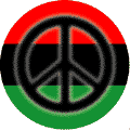 Fuzzy Black PEACE SIGN African American Flag Colors--STICKERS