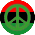Fuzzy Green PEACE SIGN African American Flag Colors--POSTER