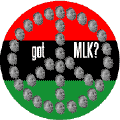 PEACE SIGN: Got MLK African American colors--BUTTON