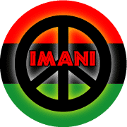 Kwanzaa Principle IMANI--African American PEACE SIGN BUMPER STICKER