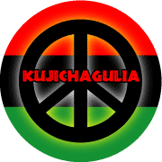 Kwanzaa Principle KUJICHAGULIA--African American PEACE SIGN STICKERS