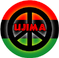 Kwanzaa Principle UJIMA--African American PEACE SIGN BUMPER STICKER