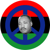 Martin Luther King Jr Picture African American colors PEACE SIGN STICKERS