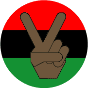 Peace Hand Black African American colors--BUMPER STICKER