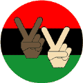 Peace Hands Black and White African American colors--BUMPER STICKER