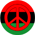 Red PEACE SIGN African American Flag Colors--STICKERS