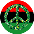PEACE SIGN: The Grass is Greener African American Flag Colors--BUTTON