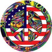 1960's Hippie Peace Flag 5 - American Flag MAGNET