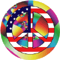 PEACE SIGN: 1960s Hippie Peace Flag 8--KEY CHAIN