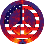 PEACE SIGN: Dawn of the Hippie Peace Flag--MAGNET