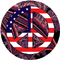 PEACE SIGN: Fireworks of Independence Peace Flag - Patriotic KEY CHAIN