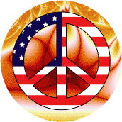 Hippie Art Peace Flag 15 - American Flag MAGNET