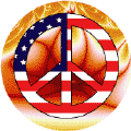 Hippie Art Peace Flag 15 - American Flag KEY CHAIN