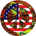 Hippie Art Peace Flag 19 - American Flag STICKERS