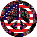 Hippie Art Peace Flag 1--BUTTON