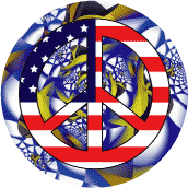 PEACE SIGN: Hippie Art Peace Flag 20--T-SHIRT