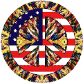 PEACE SIGN: Hippie Art Peace Flag 26 - American Flag T-SHIRT