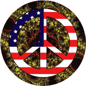 PEACE SIGN: Hippie Art Peace Flag 27 - American Flag MAGNET