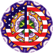 Hippie Art Peace Flag 4--KEY CHAIN