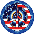 Hippie Art Peace Flag 5--BUMPER STICKER