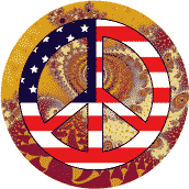 Hippie Art Peace Flag 7--MAGNET