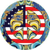 Hippie Art Peace Flag 8--MAGNET