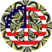 Hippie Chic Peace Flag 1--STICKERS