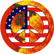 Hippie Chic Peace Flag 2--STICKERS