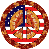 Hippie Chic Peace Flag 3 - American Flag STICKERS