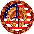 Hippie Chic Peace Flag 3 - American Flag BUMPER STICKER