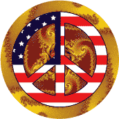PEACE SIGN: Hippie Chic Peace Flag 4--POSTER