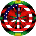 Hippie Commune Peace Flag 1--BUTTON