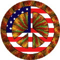 PEACE SIGN: Hippie Culture Peace Flag 6--KEY CHAIN