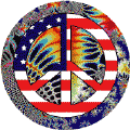 PEACE SIGN: Hippie Fashion Peace Flag 10--BUMPER STICKER