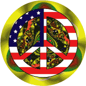 PEACE SIGN: Hippie Fashion Peace Flag 13--STICKERS