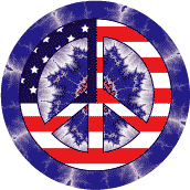 Hippie Fashion Peace Flag 2--BUTTON