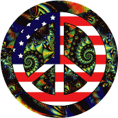 PEACE SIGN: Hippie Festival Peace Flag 2--KEY CHAIN