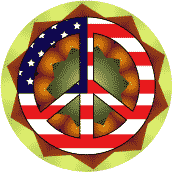 Hippie Flower Peace Flag 1--MAGNET