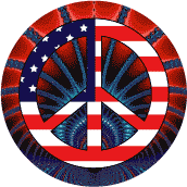Hippie Flower Peace Flag 11--MAGNET