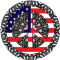 Hippie Flower Peace Flag 3--KEY CHAIN