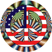 Hippie Flower Peace Flag 4--MAGNET