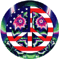 Hippie Flowers Peace Flag 5--POSTER