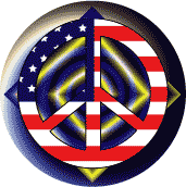 PEACE SIGN: Hippie Icon Peace Flag 10--KEY CHAIN