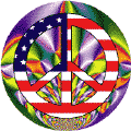PEACE SIGN: Hippie Icon Peace Flag 11--KEY CHAIN