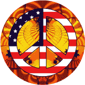 Hippie Icon Peace Flag 2--MAGNET