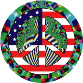 Hippie Icon Peace Flag 6--STICKERS