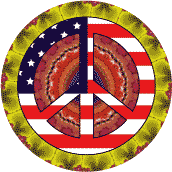 PEACE SIGN: Hippie Icon Peace Flag 8--KEY CHAIN
